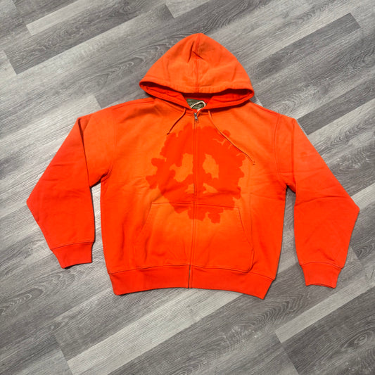 Denim Tears Peace Wreath Zip Up Hoodie (Orange)