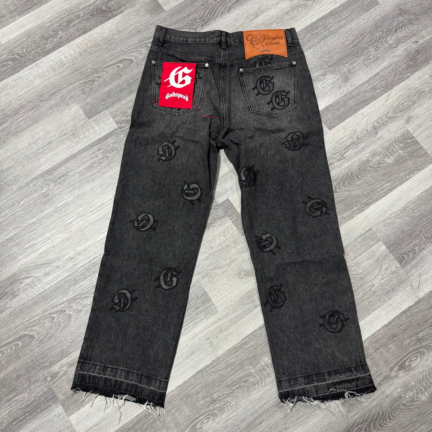 Godspeed Infinity Black Wash Patch Denim Jeans