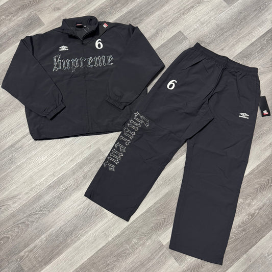 Supreme X Umbro Rhinestone Tracksuit (Black)