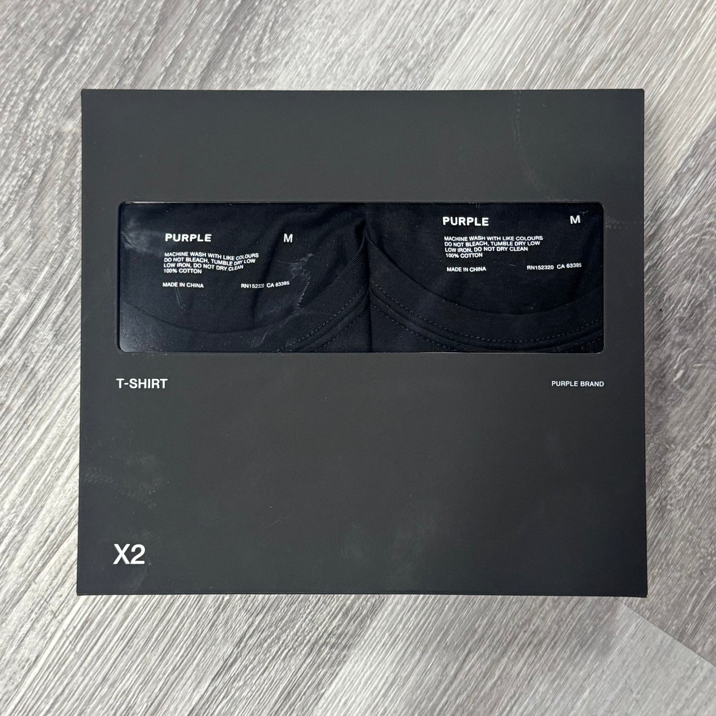 Purple Brand 2 Pack Blank Tees (Black)