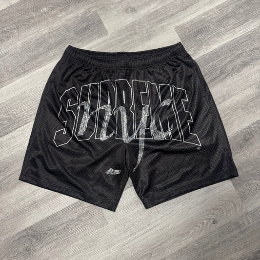 Supreme NYC Rhinestone Mesh Shorts (Black)