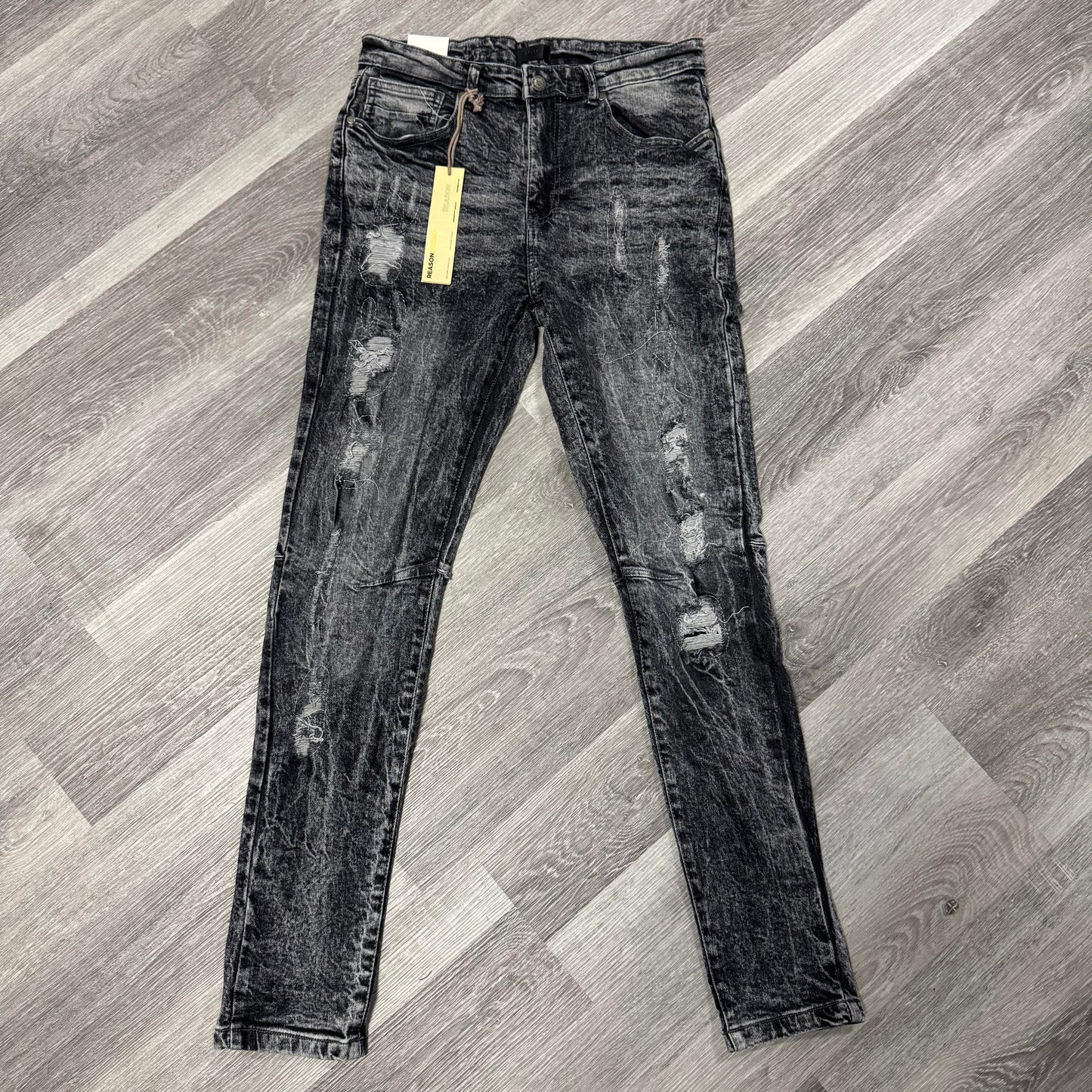 Reason Brand Charcoal Washed Denim Jeans