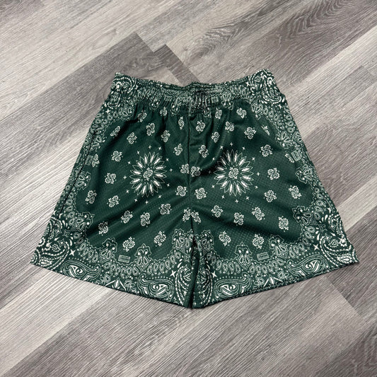 Bravest Studios Mesh Shorts (Dark Green Paisley)