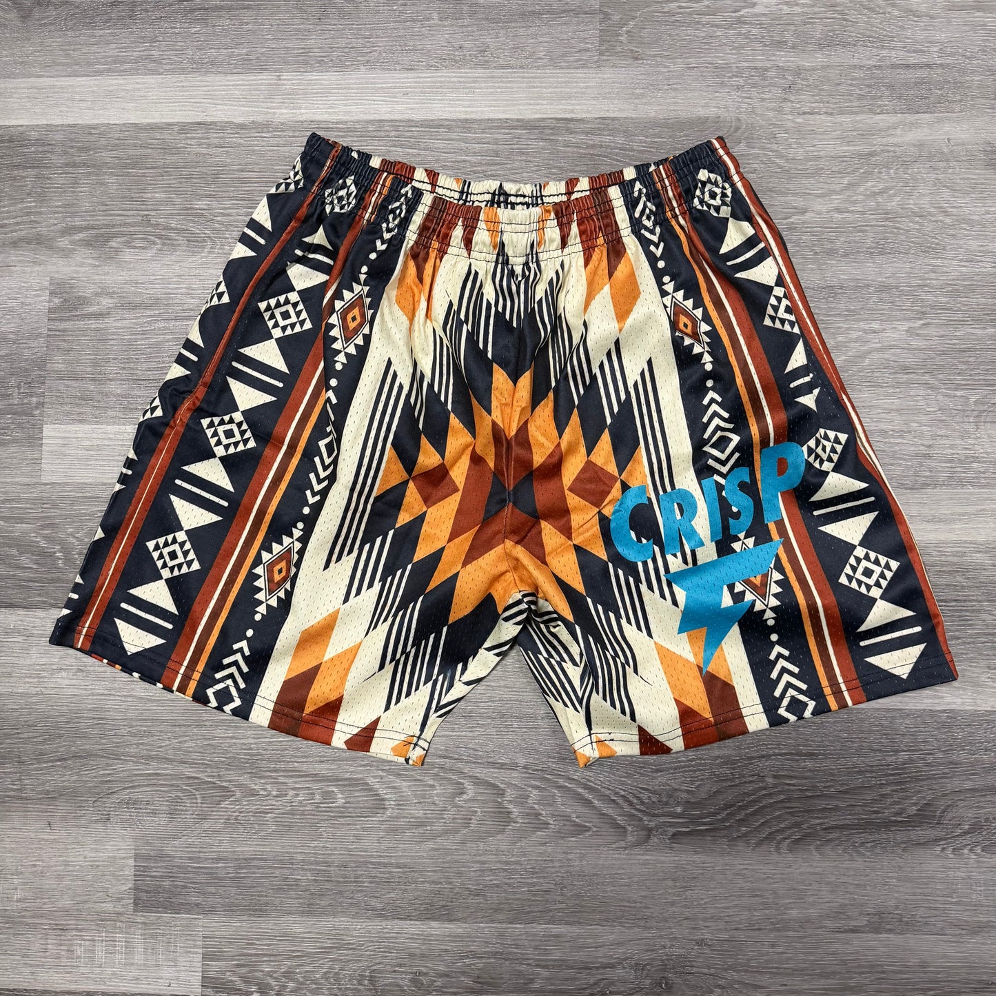 Crispy NYC Southwest Pattern Logo Mesh Shorts