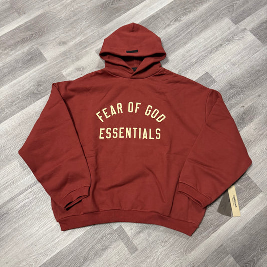 Essentials Fear of God Hoodie (Crimson)