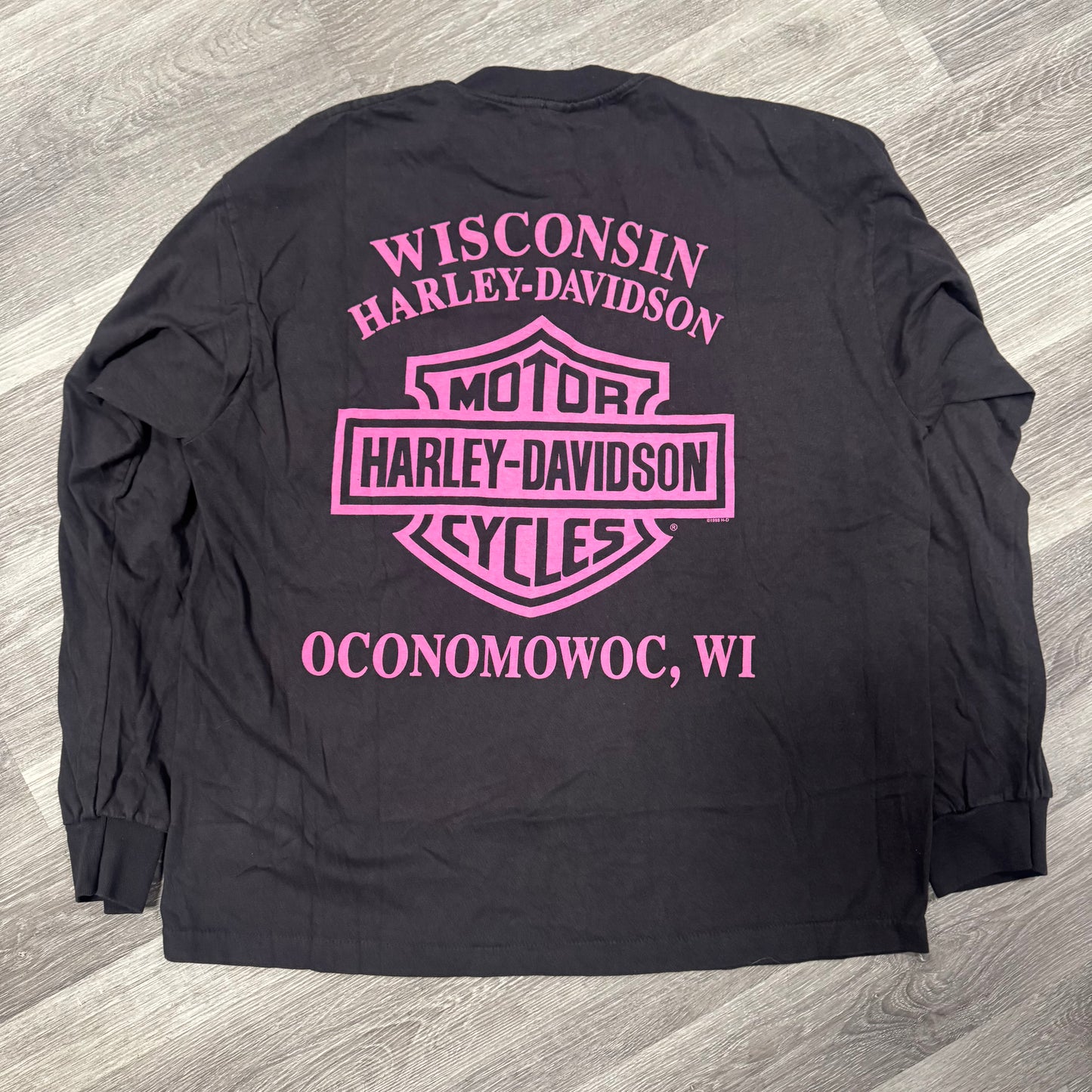 Harley Davidson Pink Oconomowoc Wisconsin Longsleeve Tee