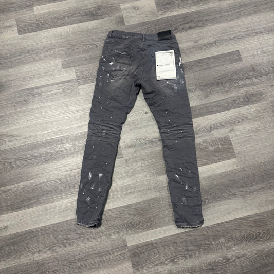 Purple Brand Cool Grey Knee Slit Denim Jeans