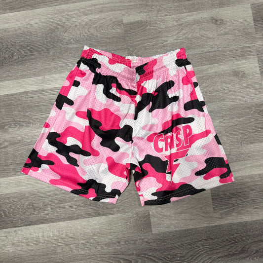 Crispy NYC Pink Recon Logo Mesh Shorts