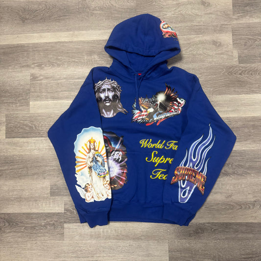 Supreme Stickers Hoodie (Royal Blue)