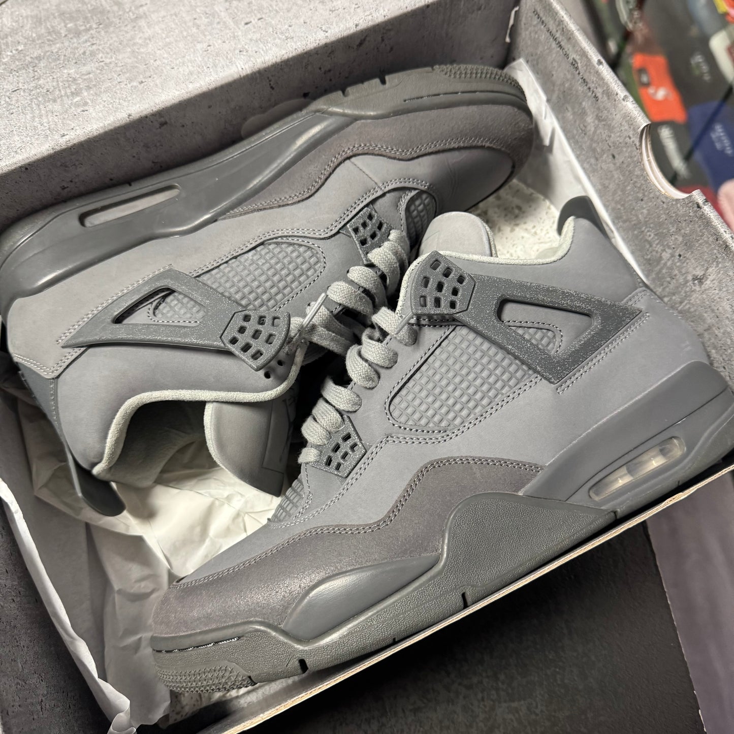 Jordan 4 Wet Cement Paris Olympics / Preowned