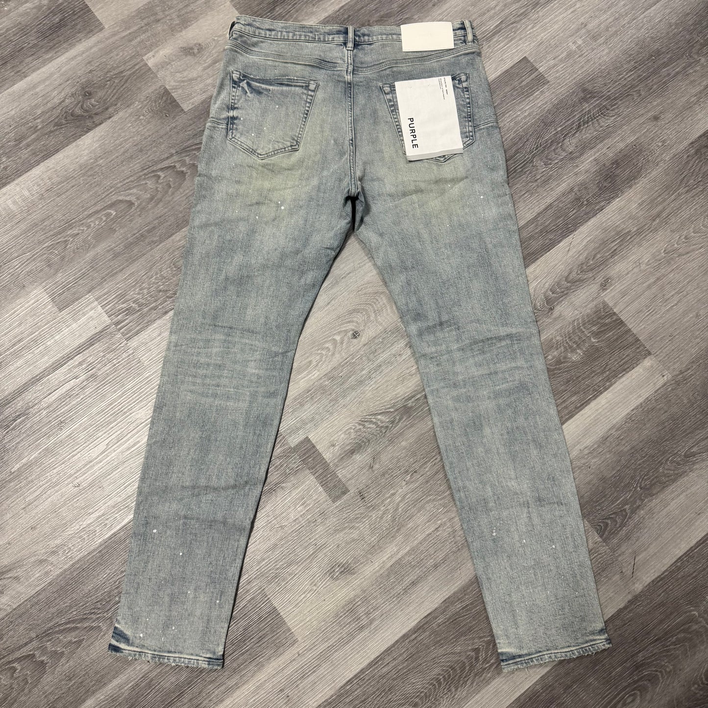 Purple Brand Light Indigo White Splatter Denim Jeans