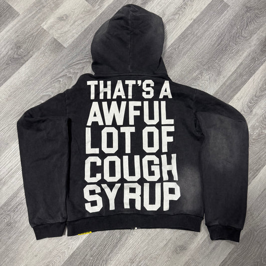 Thats a Awful Lot Of Cough Syrup Reaper Full Zip Up Hoodie (Black)