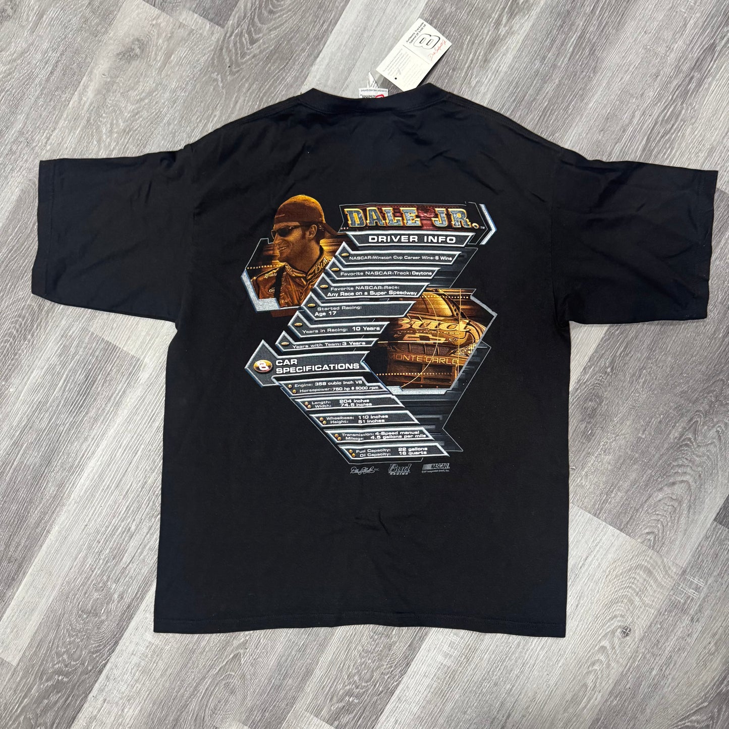 Vintage Nascar Dale Jr. Tee (Black)