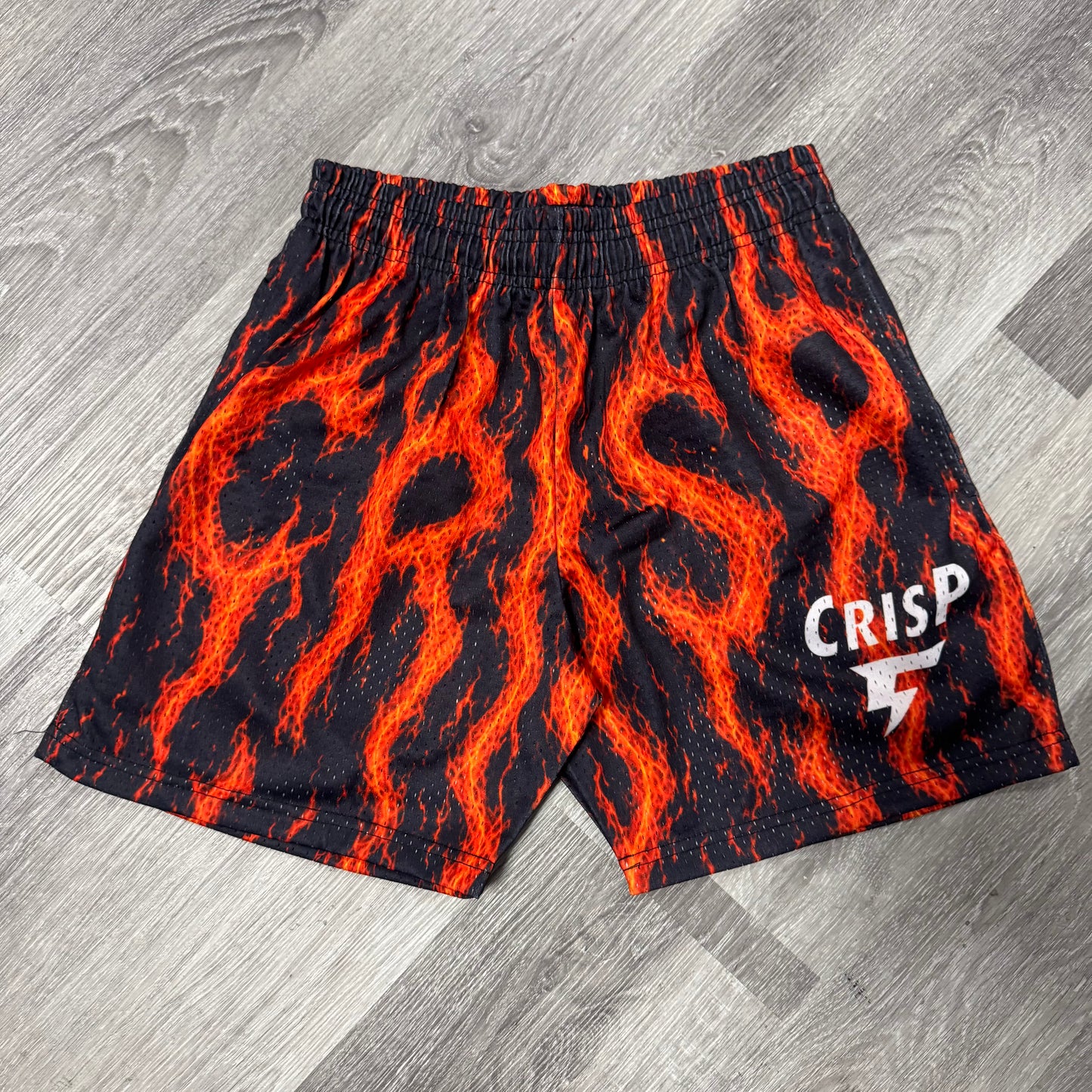 Crispy NYC Fireman Logo Mesh Shorts