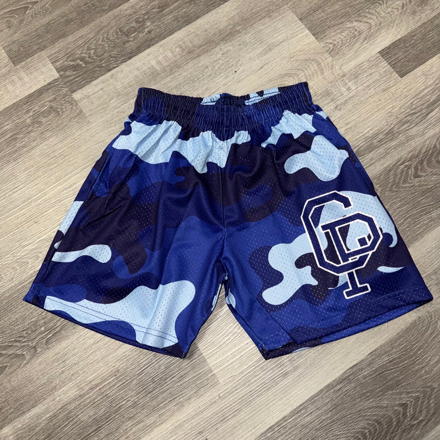 Crispy NYC Blue Camo Mesh Shorts