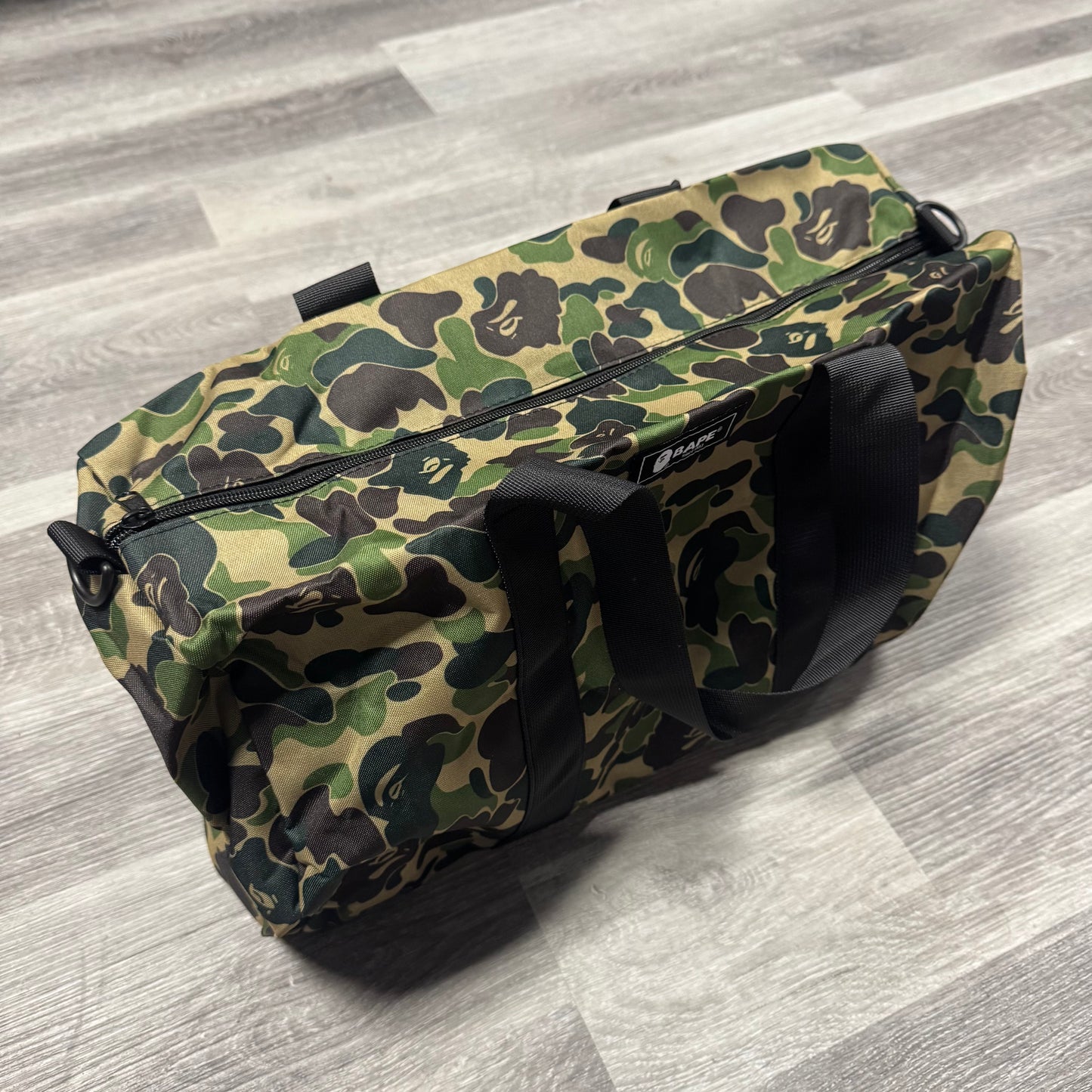 Bape Camo Green Duffle Bag