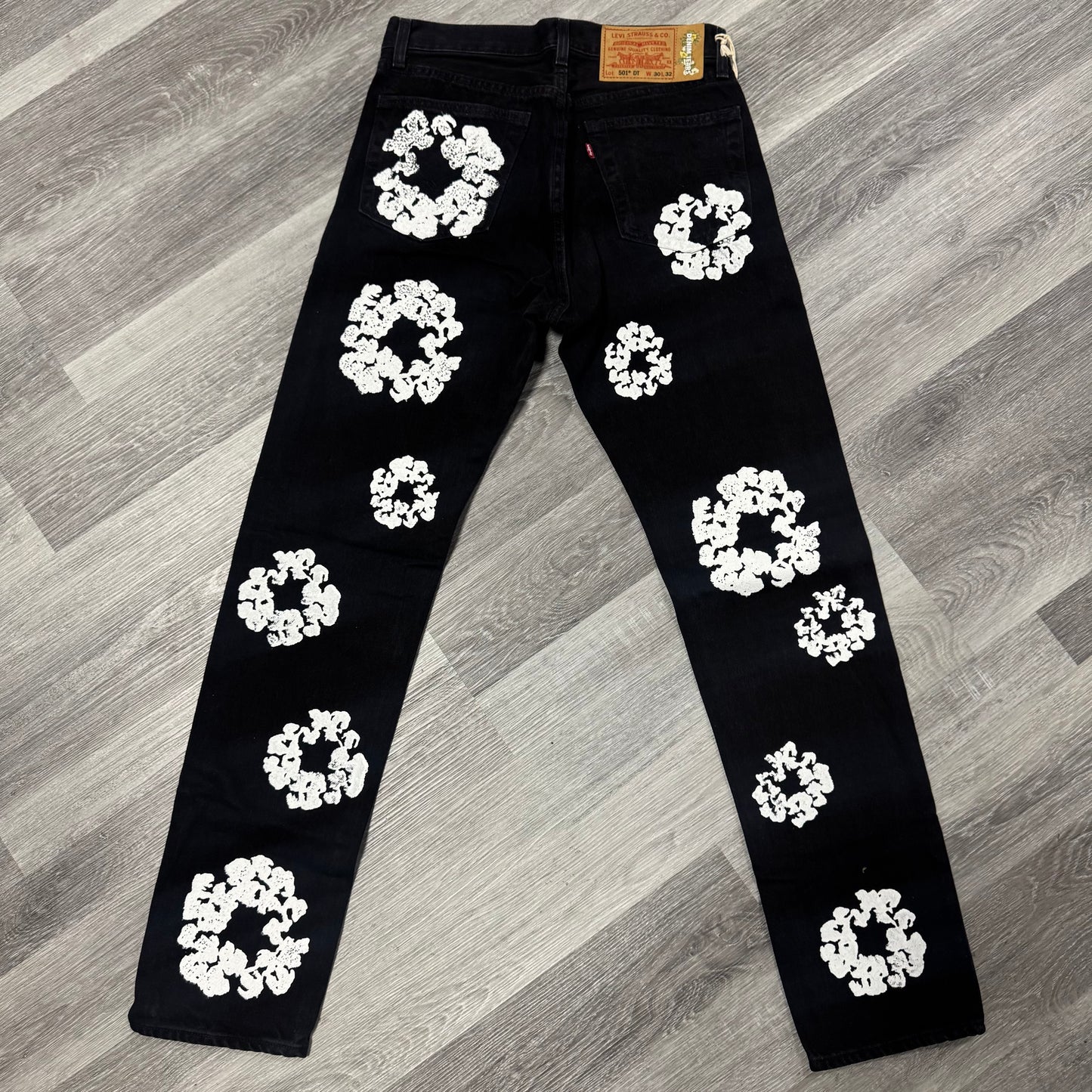 Denim Tears Cotton Wreath Black Denim Jeans