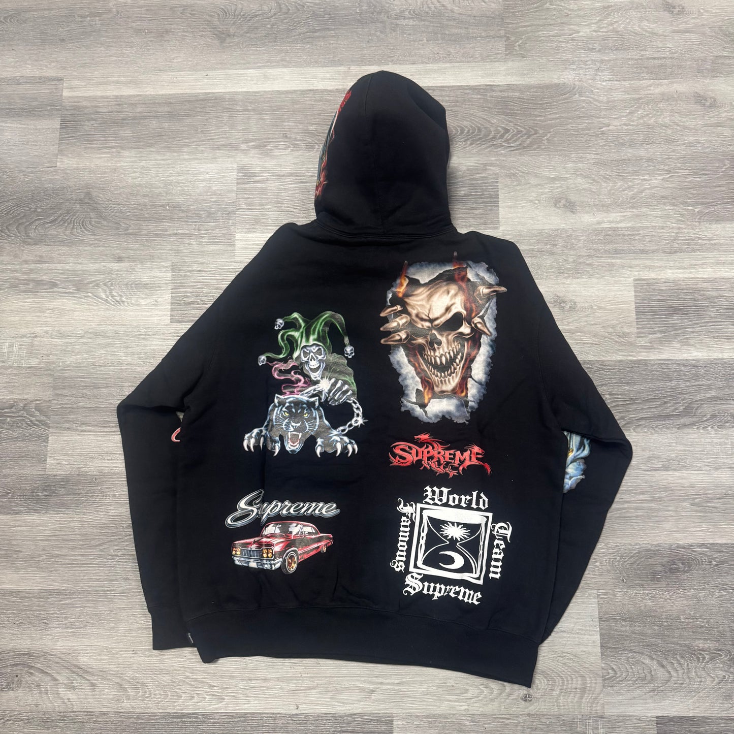 Supreme Sticker Hoodie (Black)
