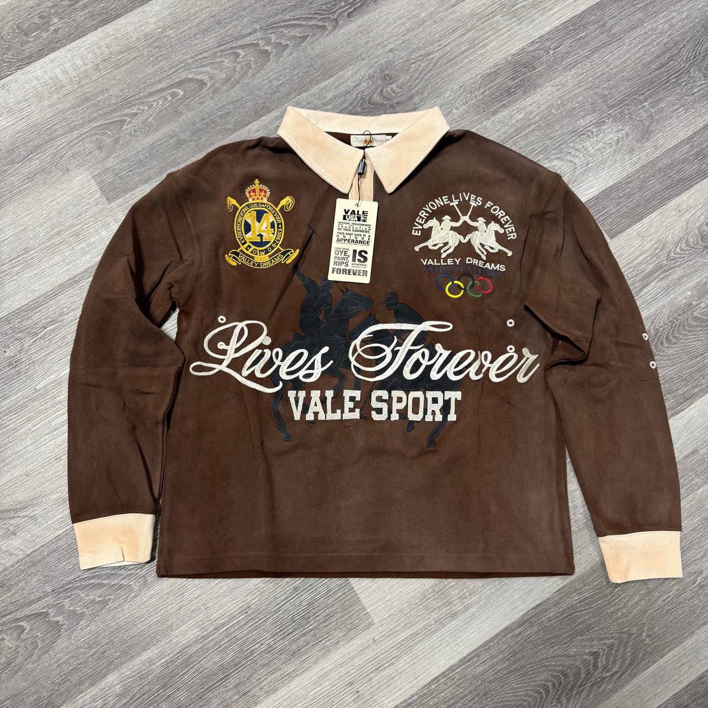 Valley Vanderbilt Rugby Longsleeve Tee (Brown)