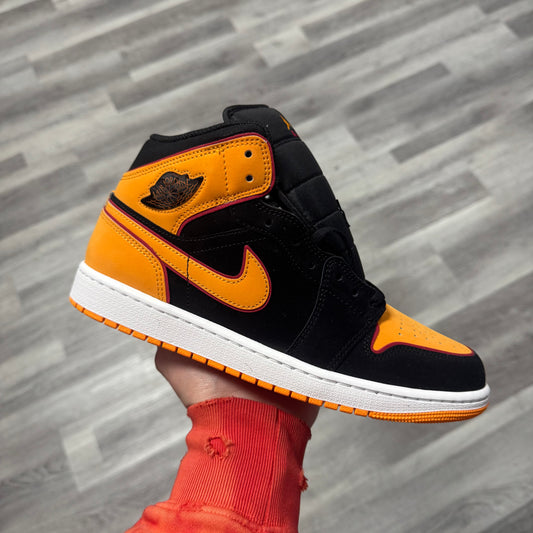 Jordan 1 Mid Black Orange / Brand New