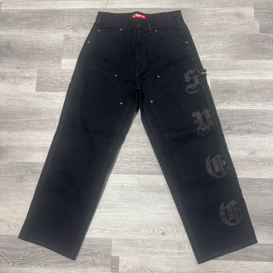 Supreme Leather Appliqué Double Knee Painter Pant