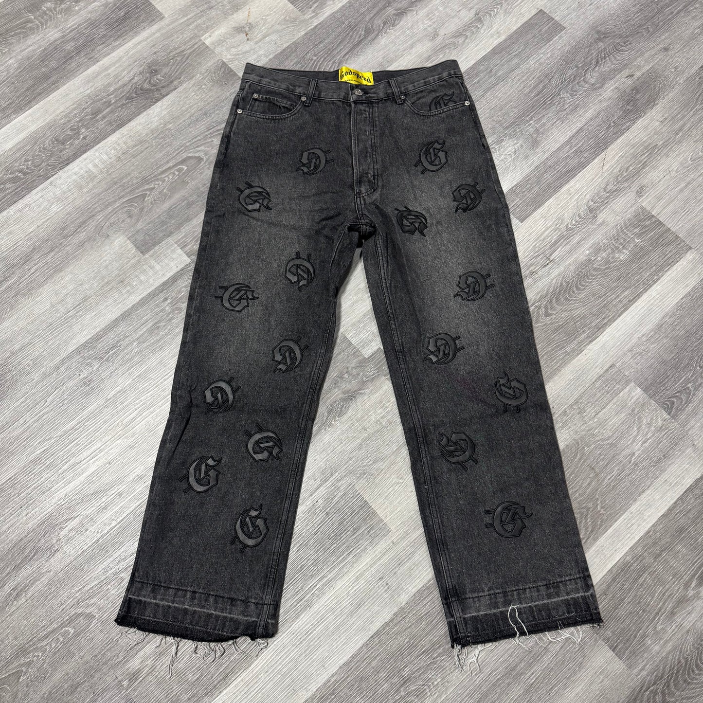 Godspeed Infinity Black Wash Patch Denim Jeans
