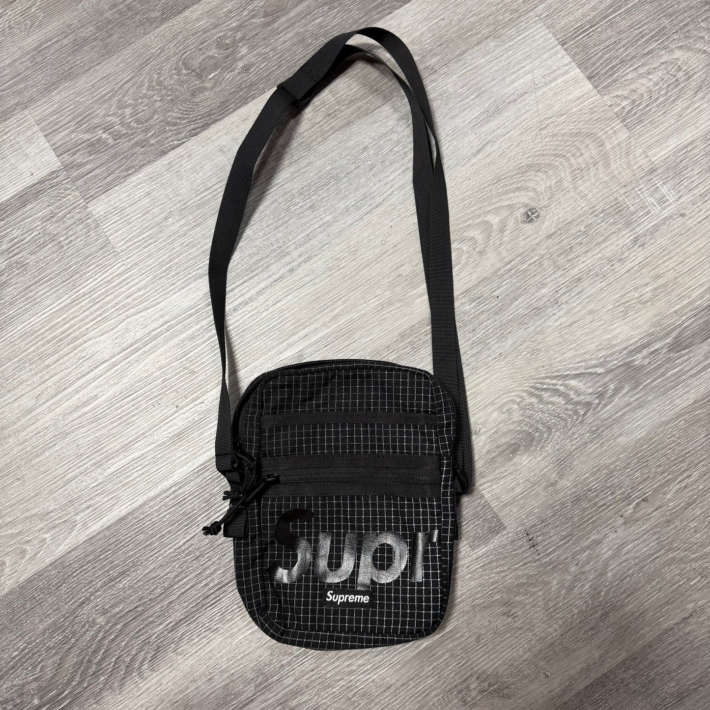Supreme Grid Print Side Bag