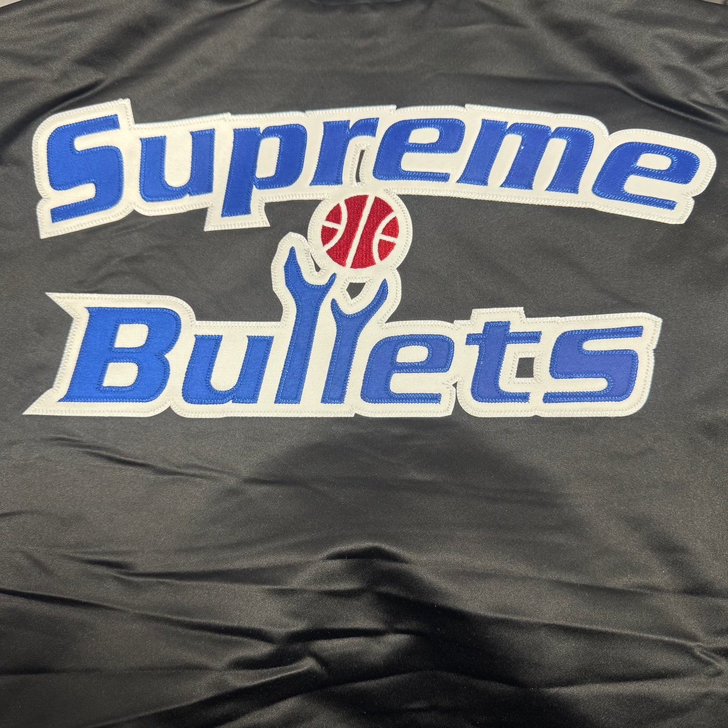 Supreme x Mitchell & Ness Bullets Varsity Jacket