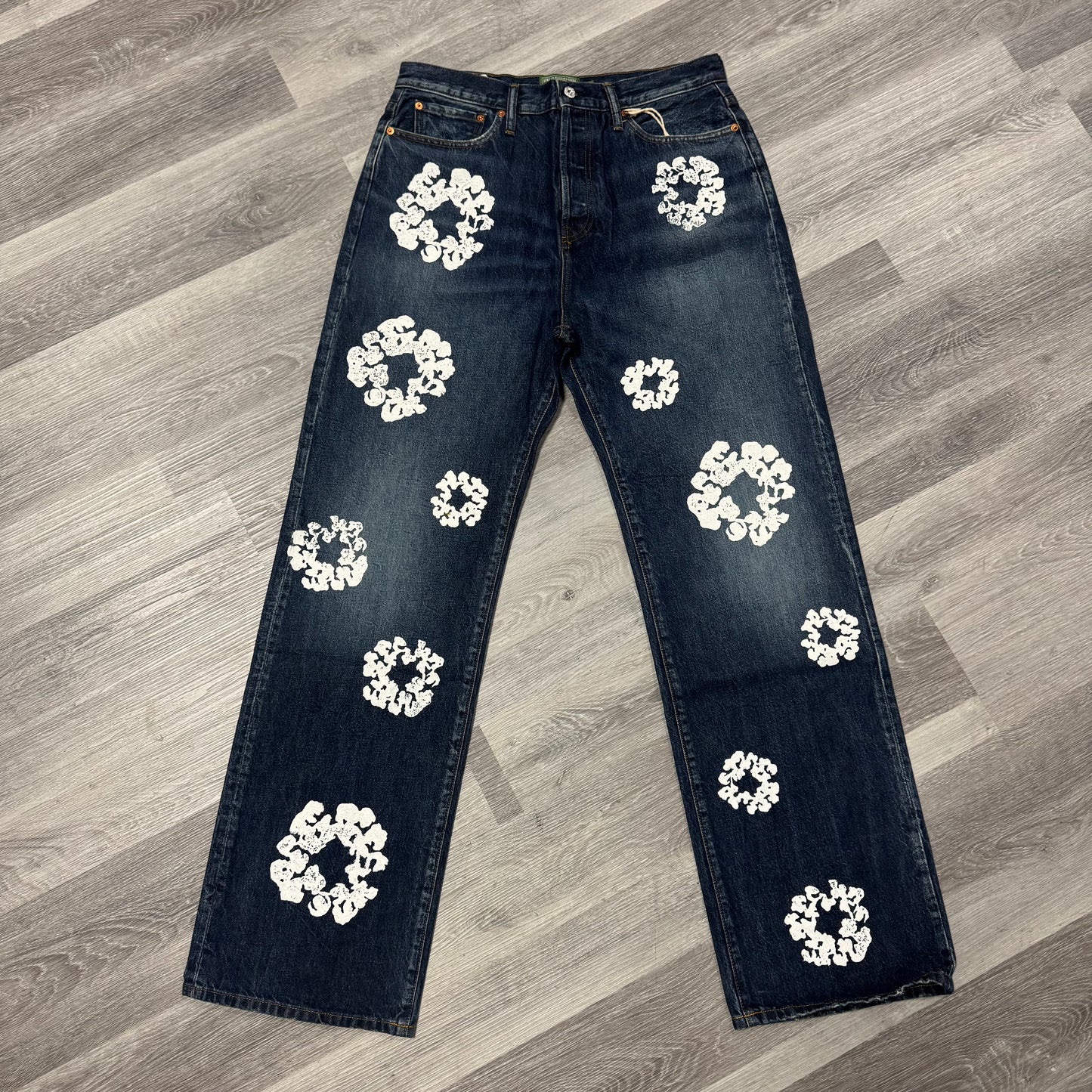 Denim Tears Baggy Dark Washed Denim Jeans