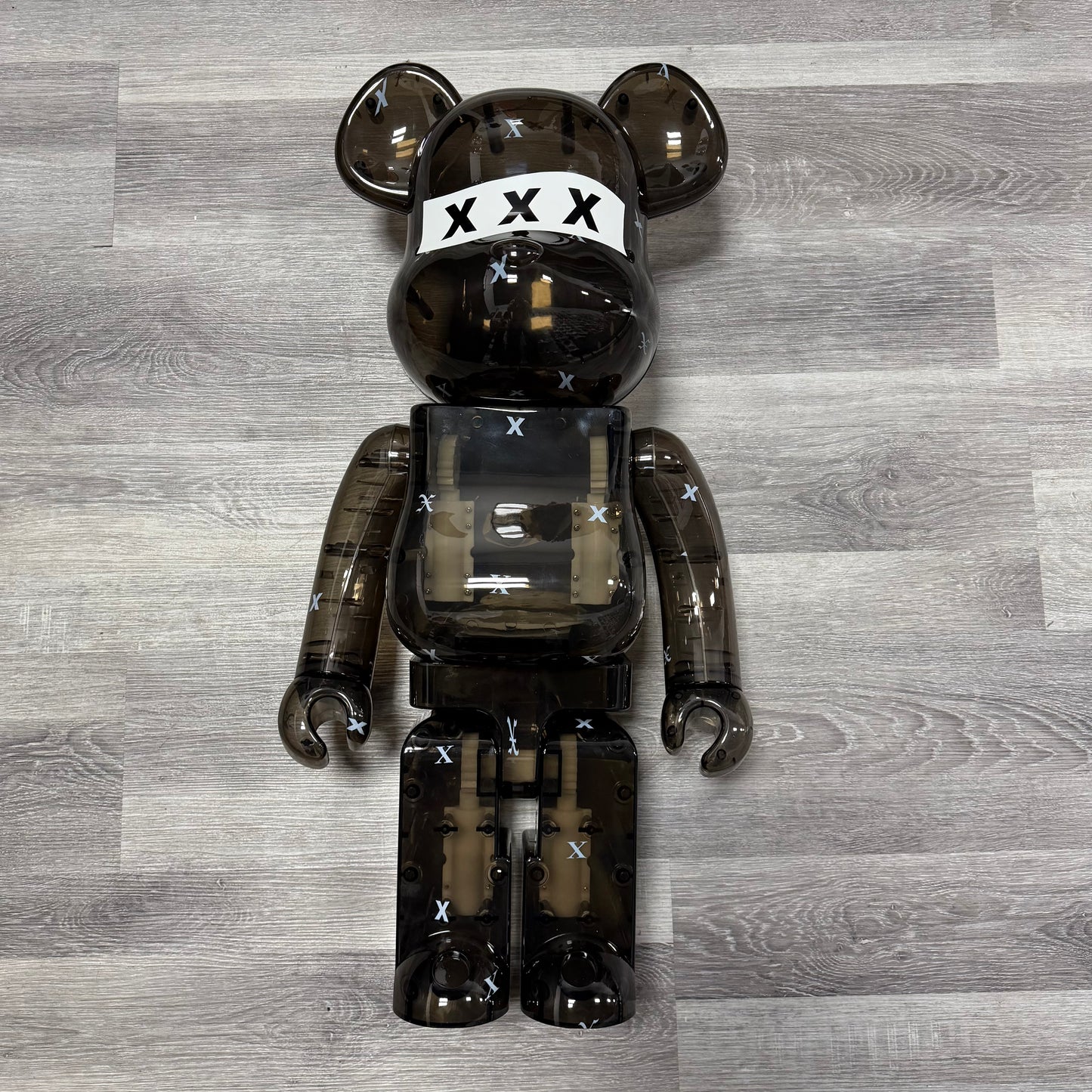 BearBrick %1000 God Selection XXX Black Clear