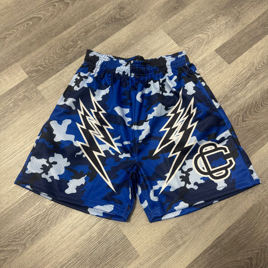 Corrupted Creative Blue Camo Mesh Shorts
