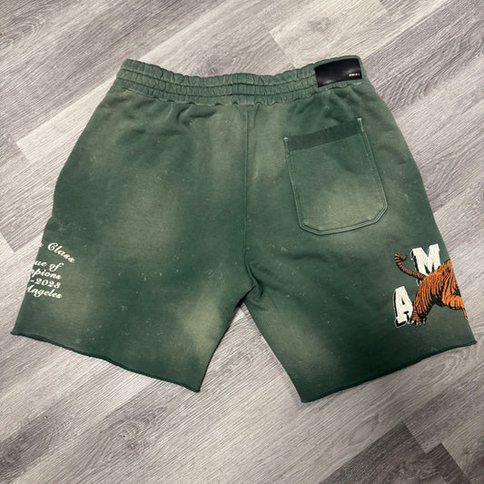 Amiri Collegiate Logo Sweat Shorts (Green)