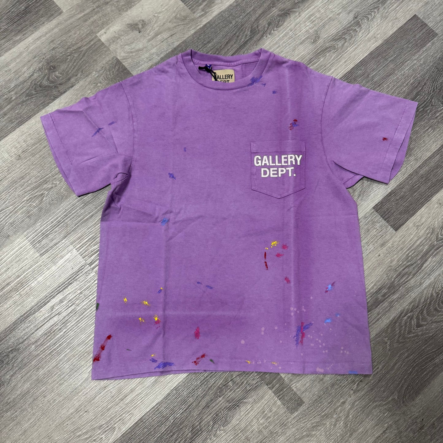 Gallery Dept Paint Splatter Tee (Purple)