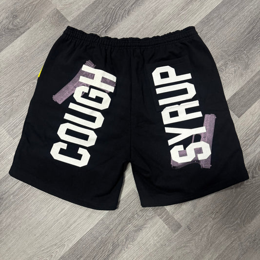 Thats a Awful Lot Of Cough Syrup Glock Sweat Shorts (Black/Pink)