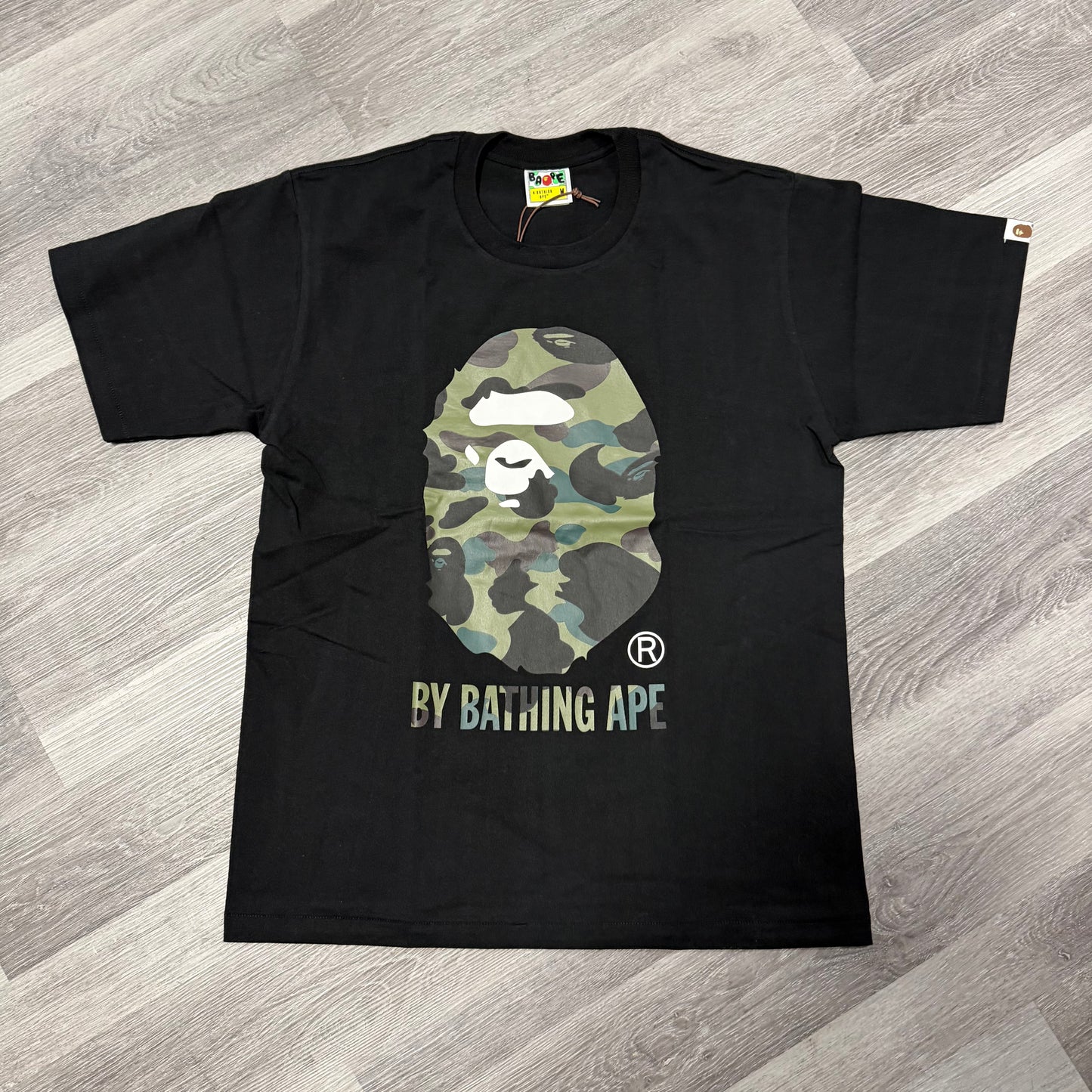 Bape Big Head Army Camo Tee (Black)