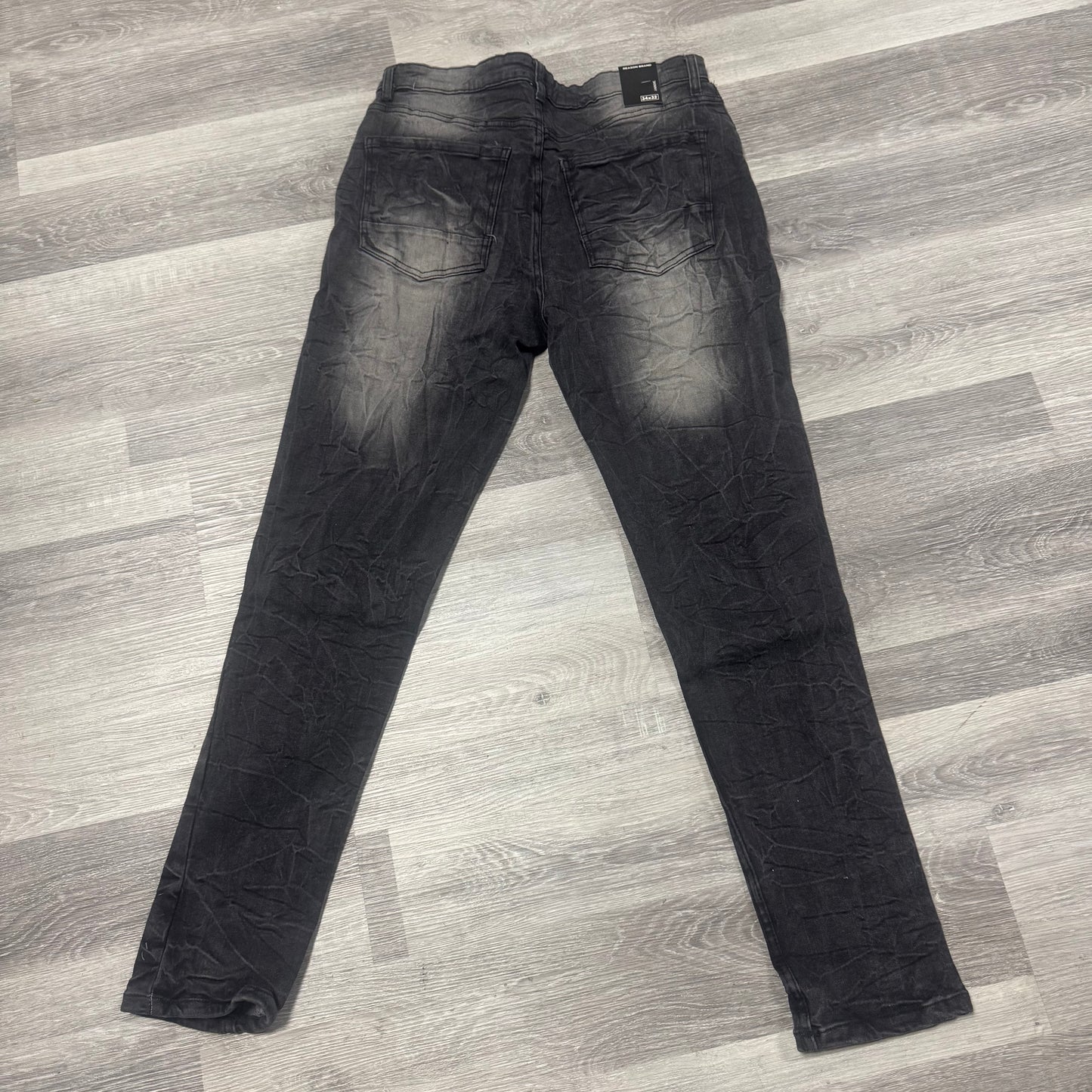 Reason Brand Distressed Charcoal Washed Denim Jeans
