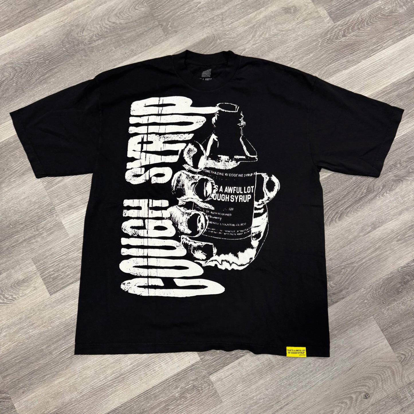 Thats a Awful Lot Of Cough Syrup Cross Bones Tee (Black)
