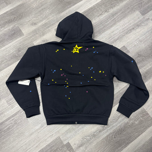 Sp5der Pink v2 Zip Up Hoodie (Black)