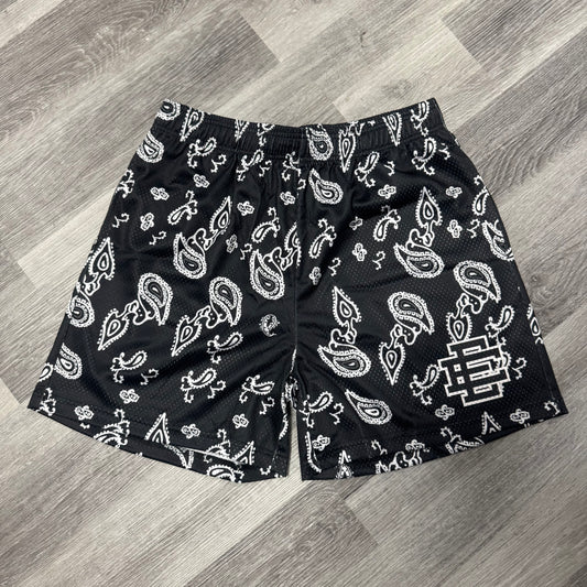 Eric Emanuel Paisley Mesh Shorts (Black/White)