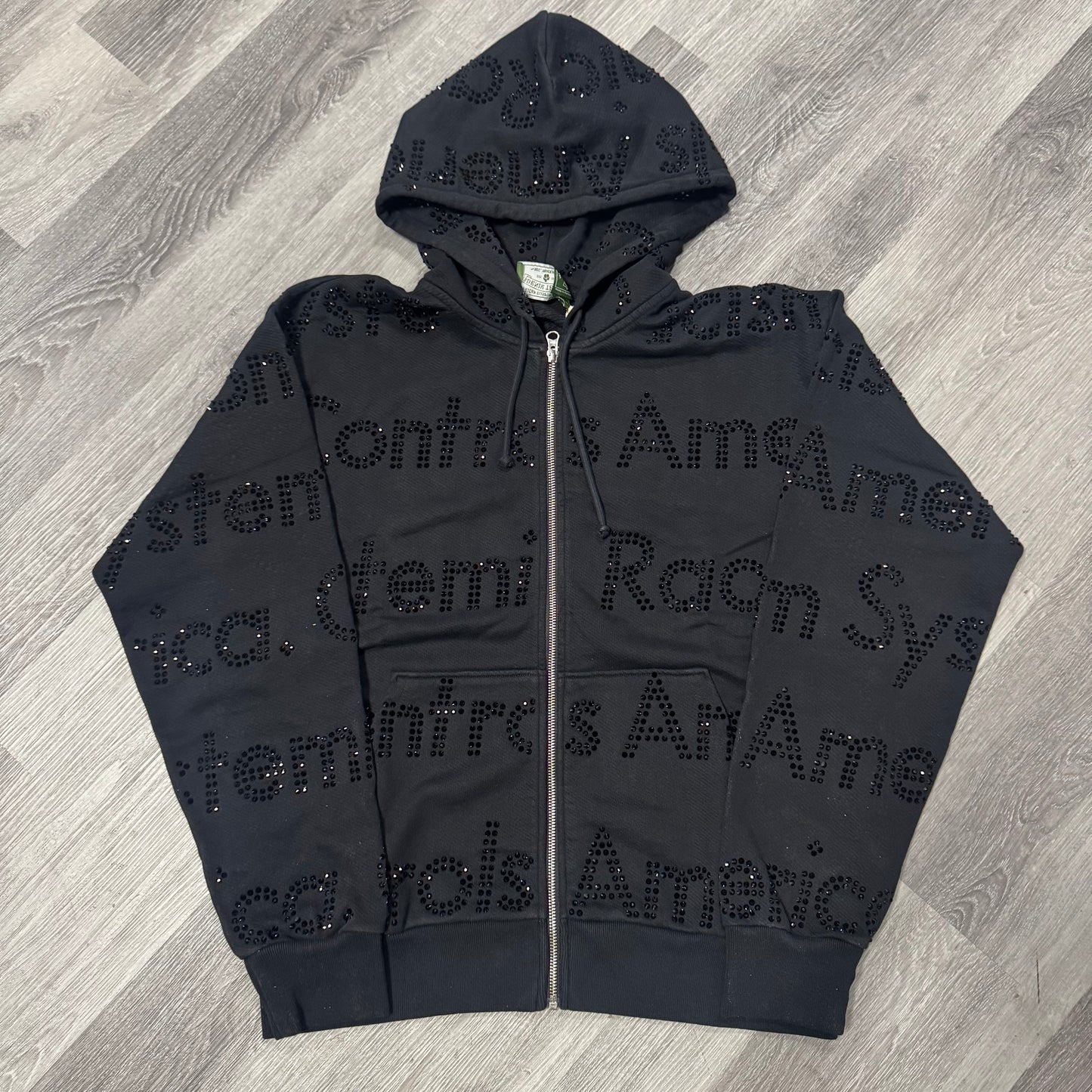 Denim Tears Systemic Racism Controls America Zip Up Hoodie