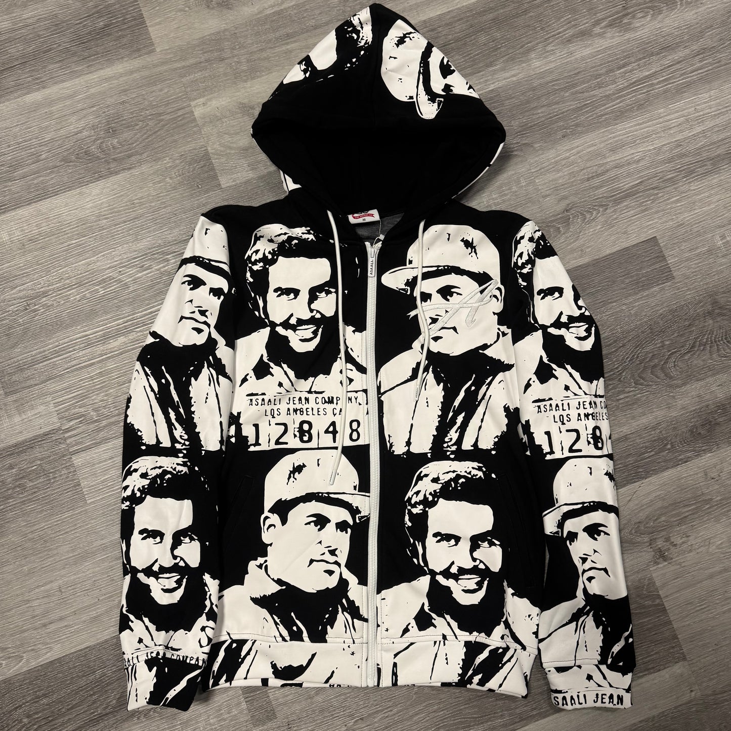 Asaali Cartel Zip Up Hoodie (Black/White)