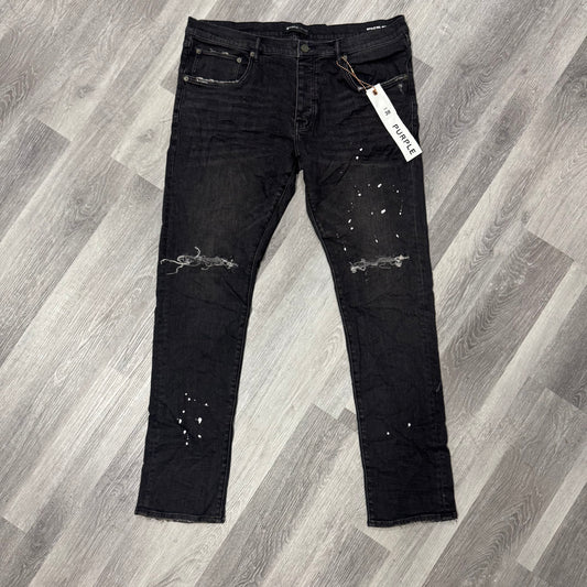 Purple Brand Black Paint Splatter Denim Jeans