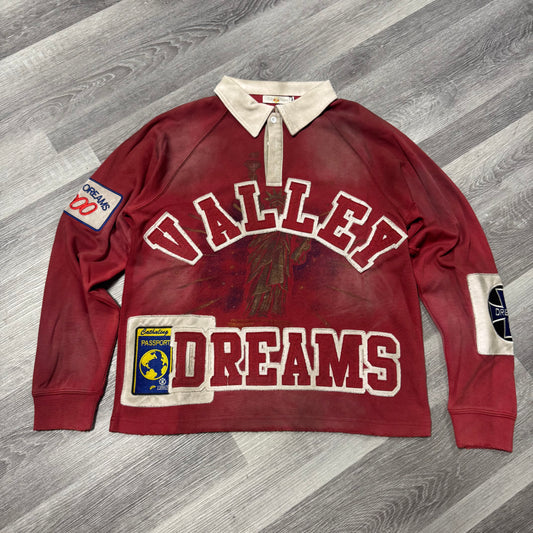 Valley Ben Rugby Longsleeve Tee (Red)
