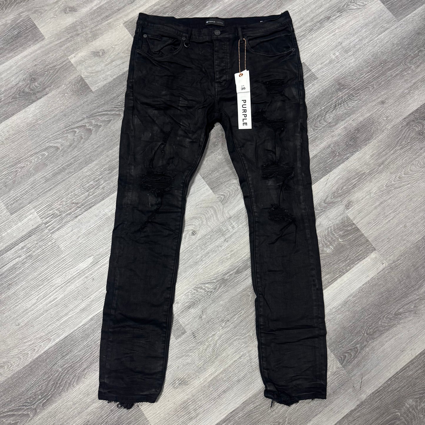 Purple Brand Black Oil Spill Denim Jeans