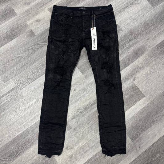 Purple Brand Black Oil Spill Denim Jeans