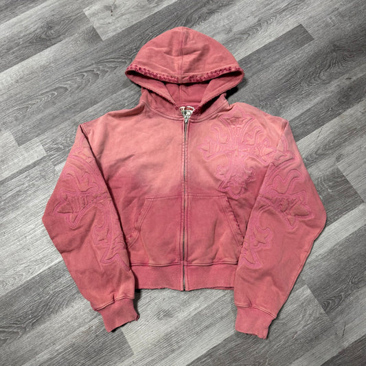 Valley Carver Zip Up Hoodie (Pink Rozay)
