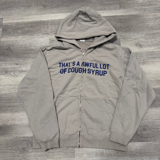 That’s A Awful Lot Of Cough Syrup Classic Zip Up Hoodie (Grey/Blue)
