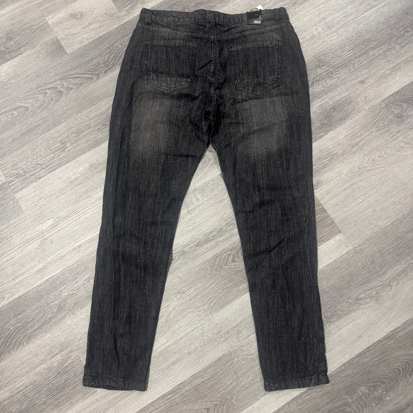 Reason Brand Black Ripped Patch Denim Jeans