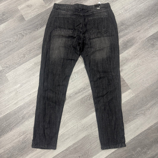 Reason Brand Black Ripped Patch Denim Jeans