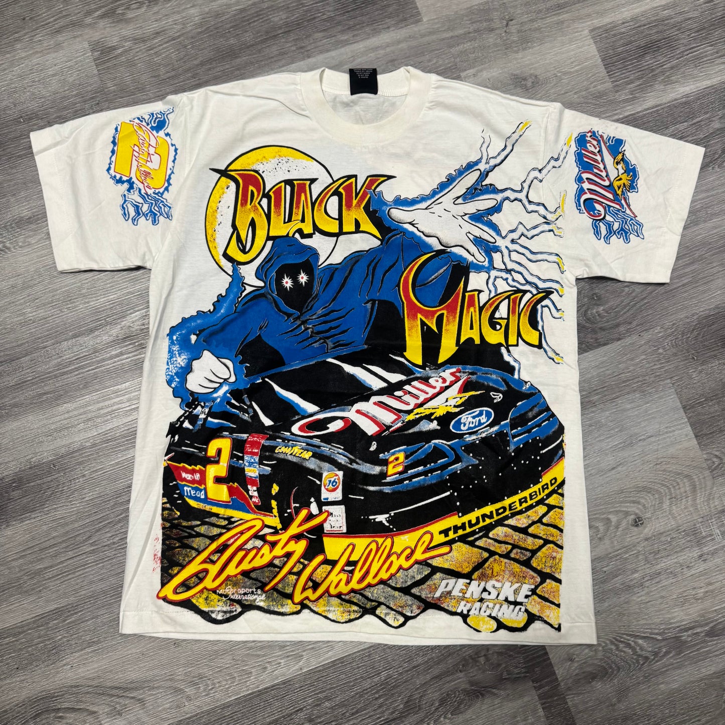 Nascar Rusty Wallace Black Magic Graphic Tee (White)